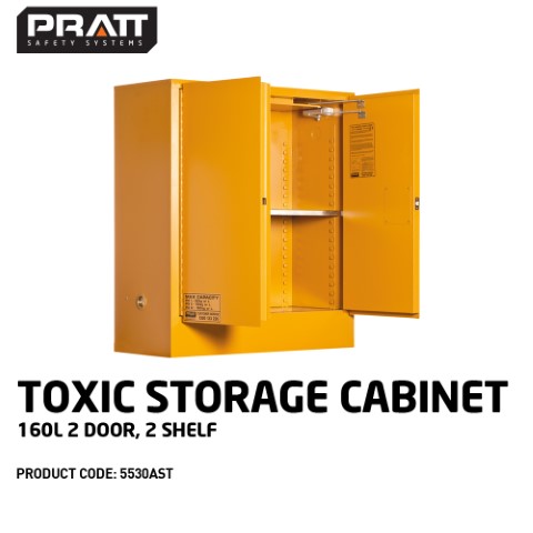 PRATT CABINET DG TOXIC 2 SHELF 160L 1295 X 1115 X 500MM